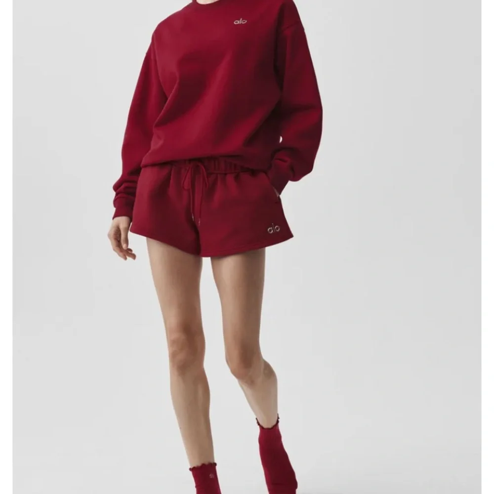 ALO Yoga Burgundy Crewneck Sweatshirt
